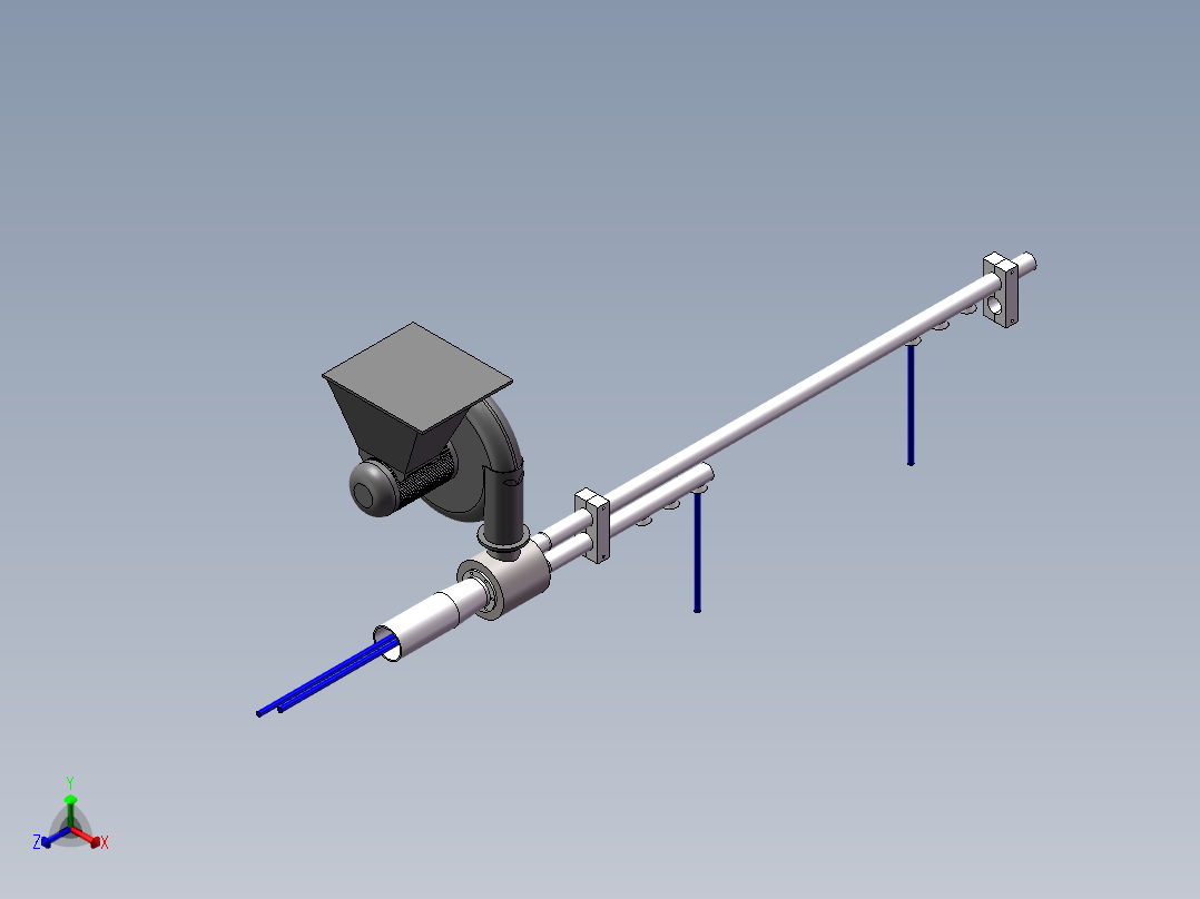 负压吸料装置sw三维正等轴测图
