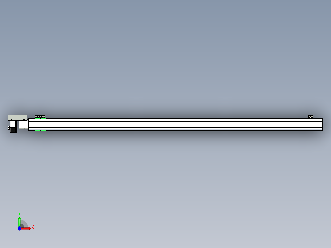 同步带滑台-半封闭B10H-L45-S2100-R-P40-D3前视图