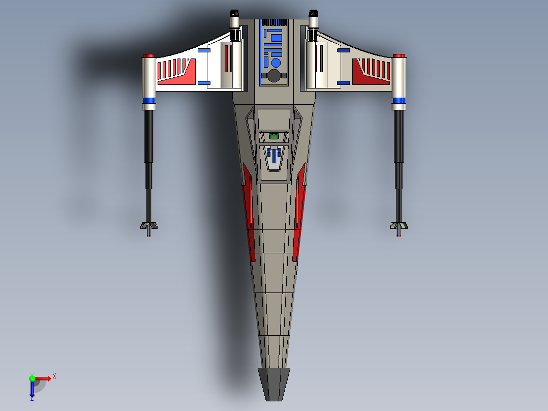 x翼战斗机5俯视图