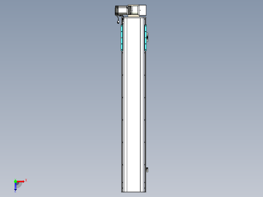 同步带滑台-半封闭B22H-L100-C-S1150-RU-P75-D3-N5俯视图