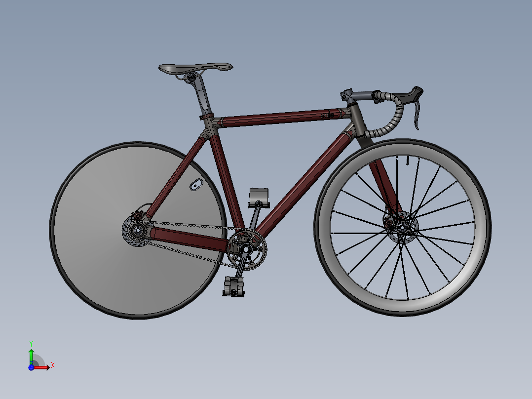 76---赛车自行车模型SW2015三维图纸模型设计图纸