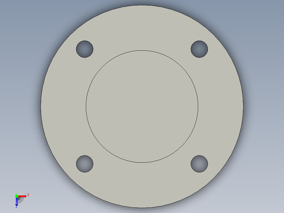 船舶管路系统SeaCor_Blind Flange_37J153030_3in俯视图