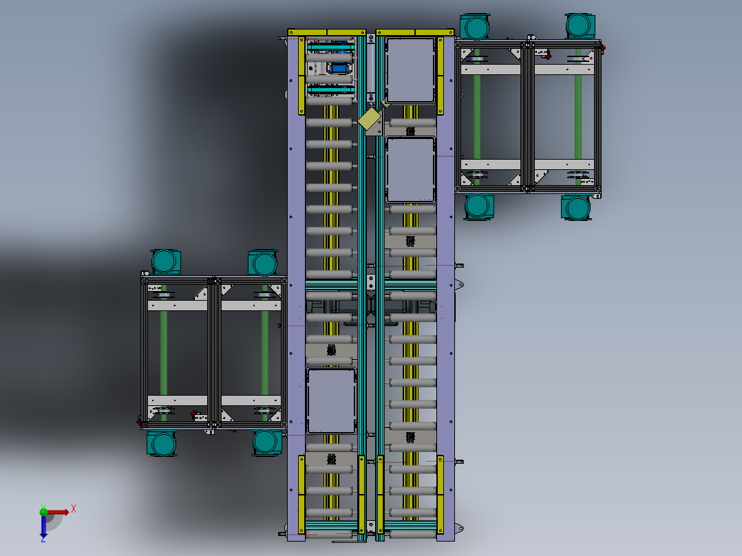 行李箱自动组装生产线sw17可编辑俯视图