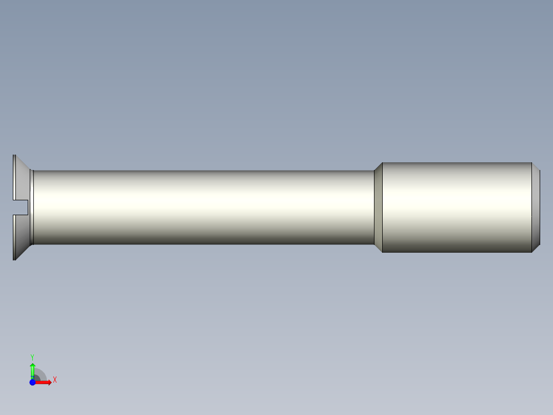 沉头螺钉-Screw_-M12-L70_22-14-2x2-45_-Countersunk_head前视图