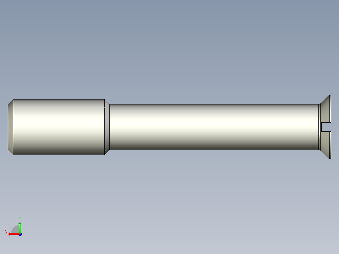沉头螺钉-Screw_-M12-L70_22-14-2x2-45_-Countersunk_head后视图