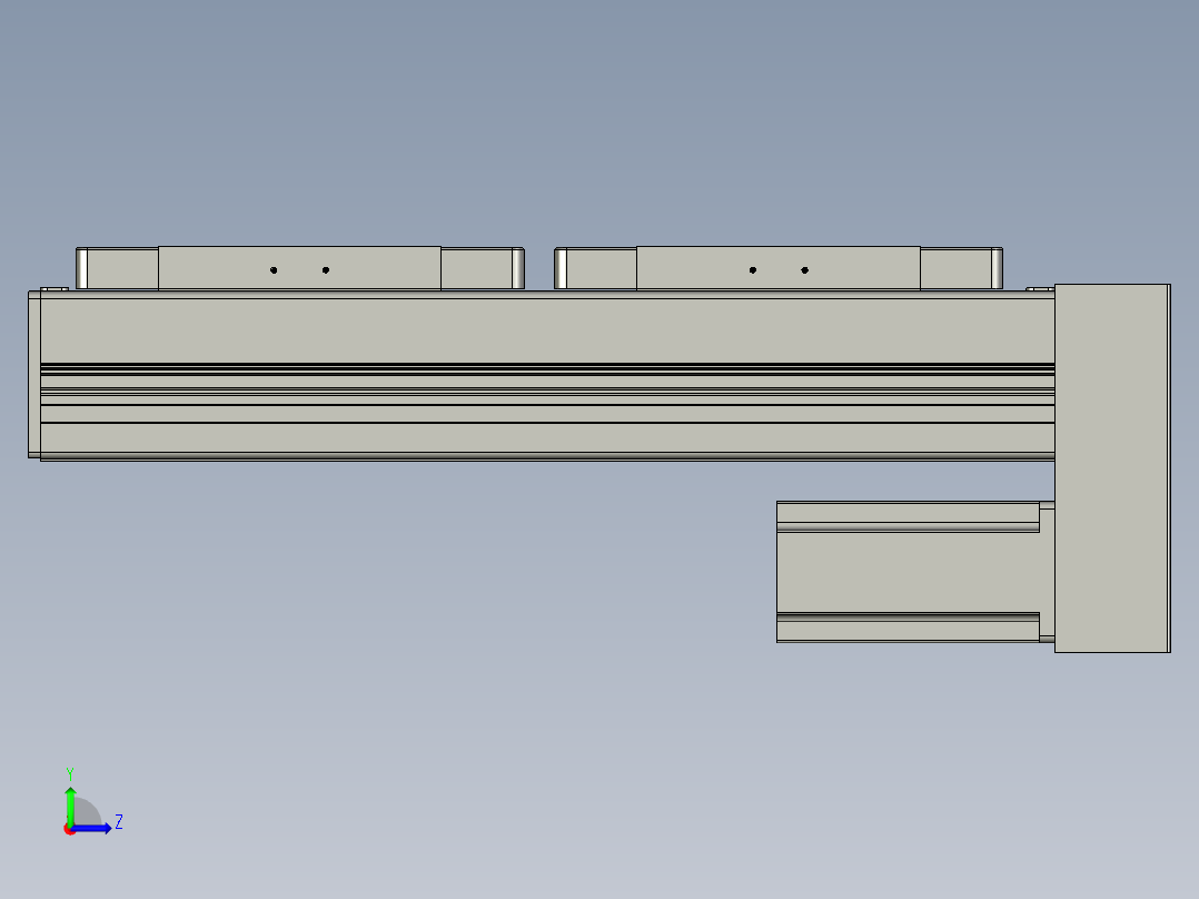 直线模组LHC14-S150-D设计图纸左视图