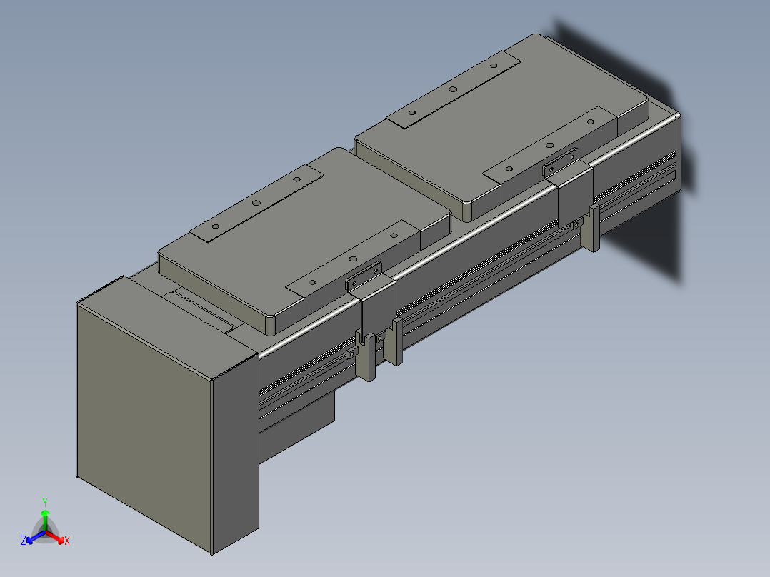 直线模组LHC14-S150-D设计图纸正等轴测图