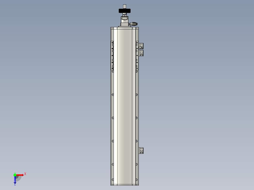 半封闭丝杆滑台MT120BS.L#.450.手轮.3D俯视图