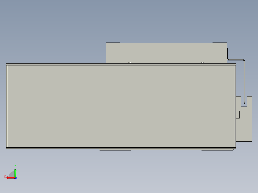 直线模组WG-LHC12-S400-R设计图纸后视图