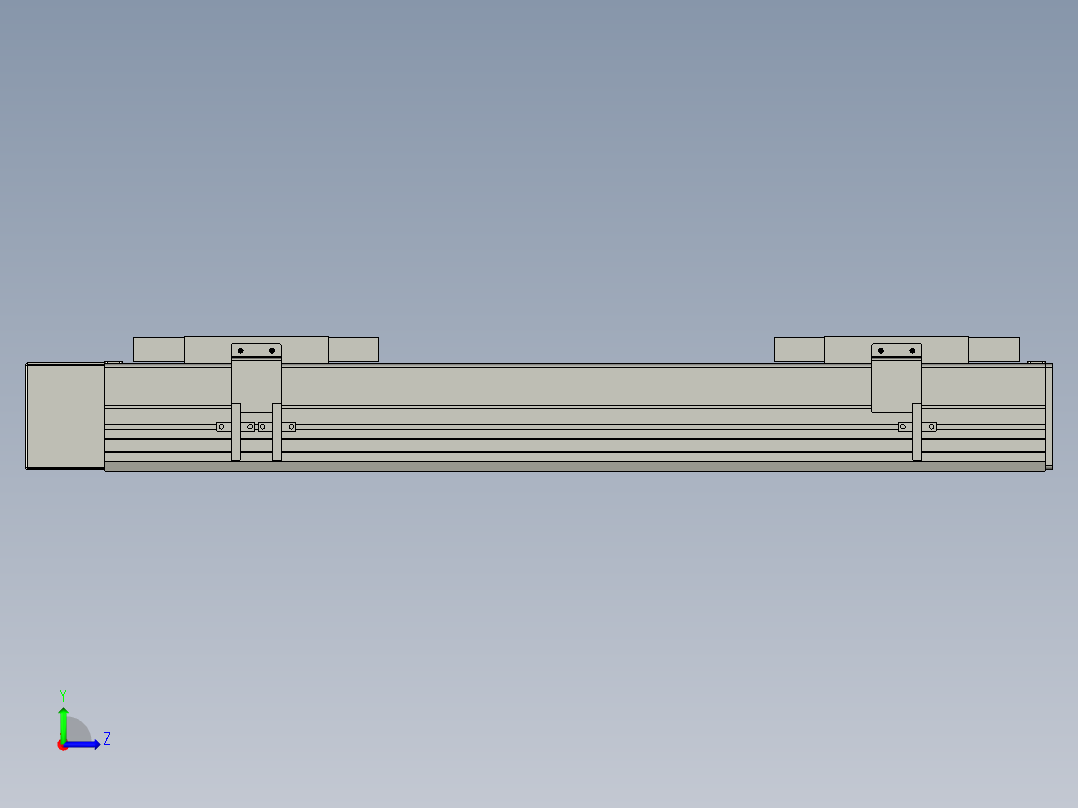 直线模组WG-LHC12-S400-R设计图纸左视图