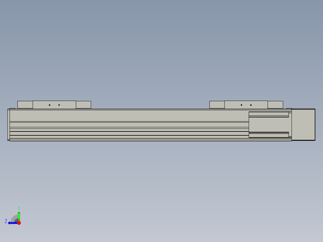 直线模组WG-LHC12-S400-R设计图纸右视图