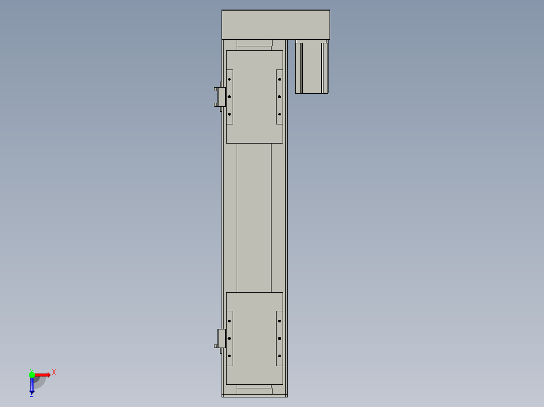 直线模组WG-LHC12-S400-R设计图纸俯视图