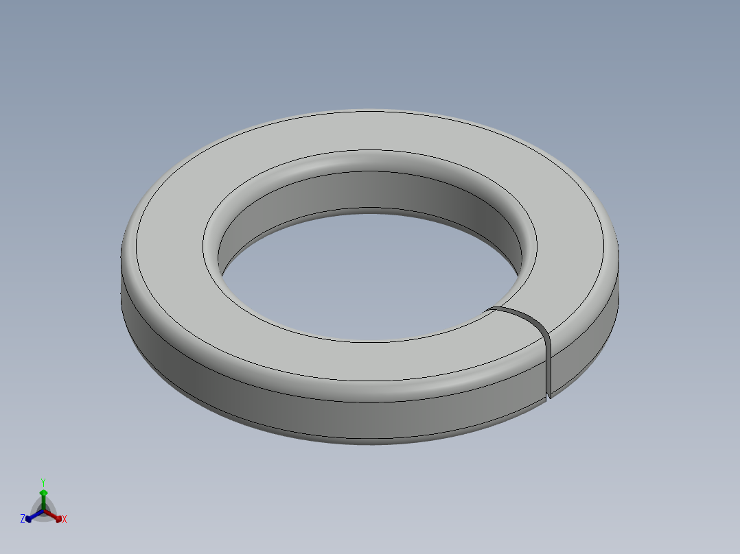 紧固件-0.8750 Split Washer正等轴测图