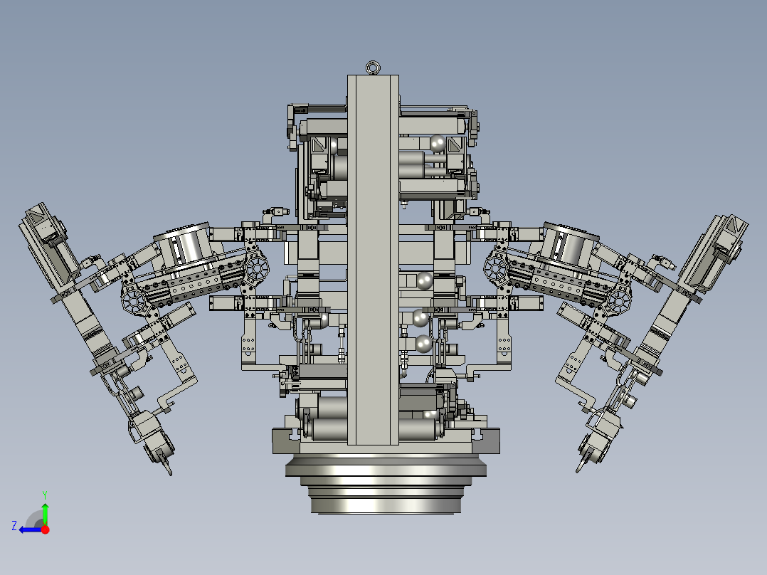 TA80A-VOLVO副车架液压治具图-配合自动产线右视图