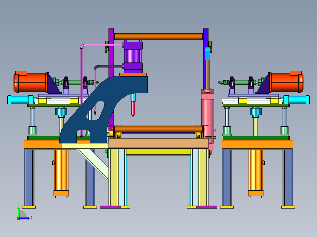 机械大扭矩双侧紧固产线左视图