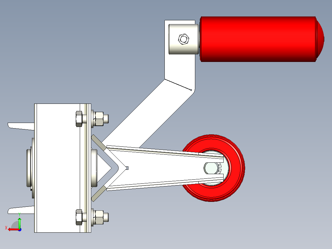 TD75型带式输送机平行上调心托辊组 TD1C5后视图