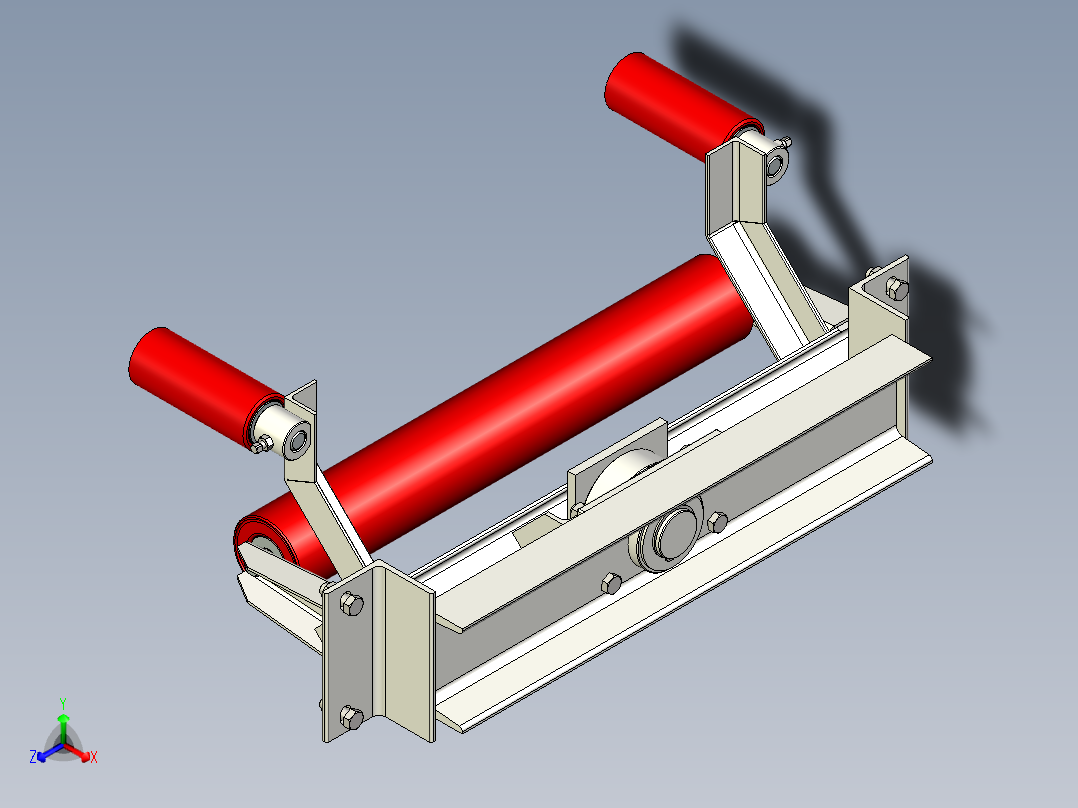 TD75型带式输送机平行上调心托辊组 TD1C5正等轴测图