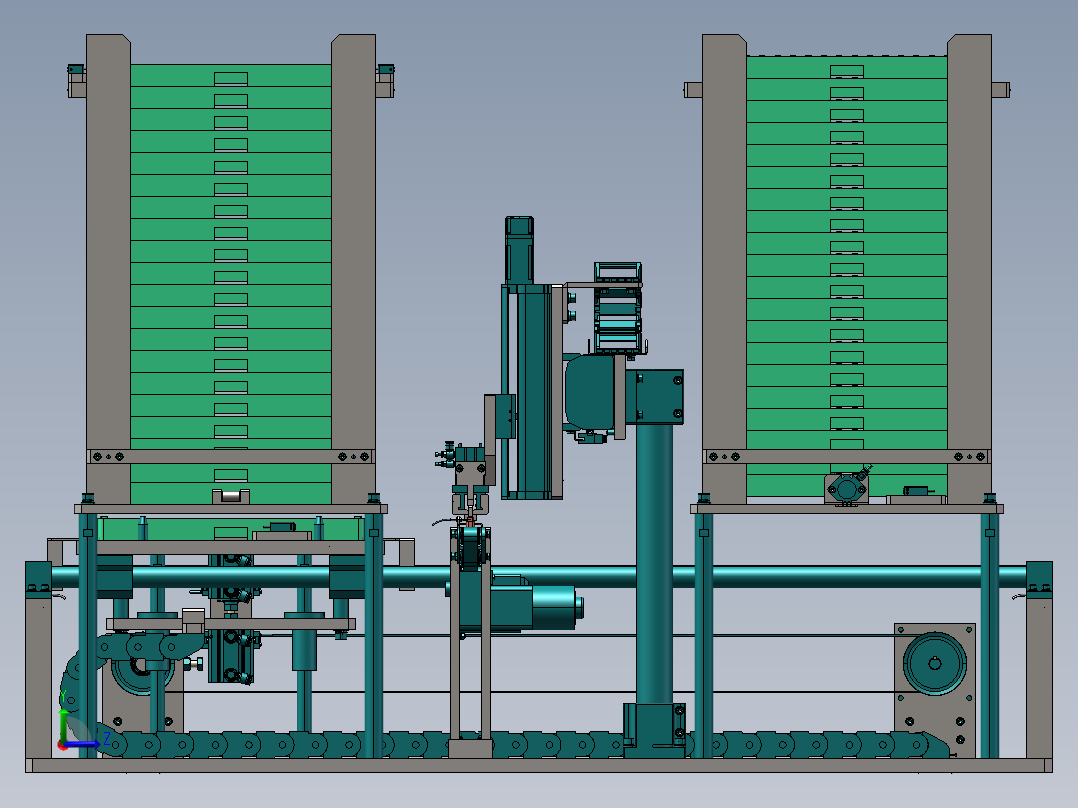料盘自动上下料机构左视图