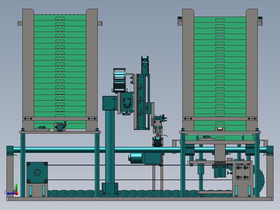 料盘自动上下料机构右视图