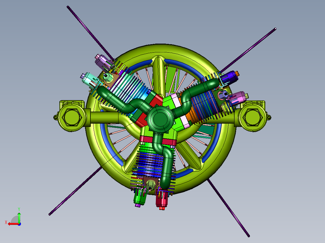 陆军狼蛛鹰微型飞行器后视图