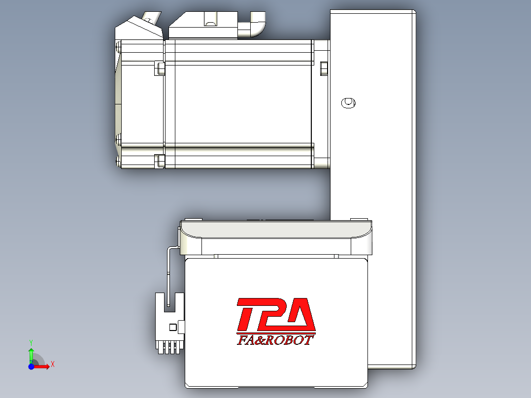 同步带全封闭直线模组TPA-HCB-85D-90-L850-LU-Y-P20-N3前视图