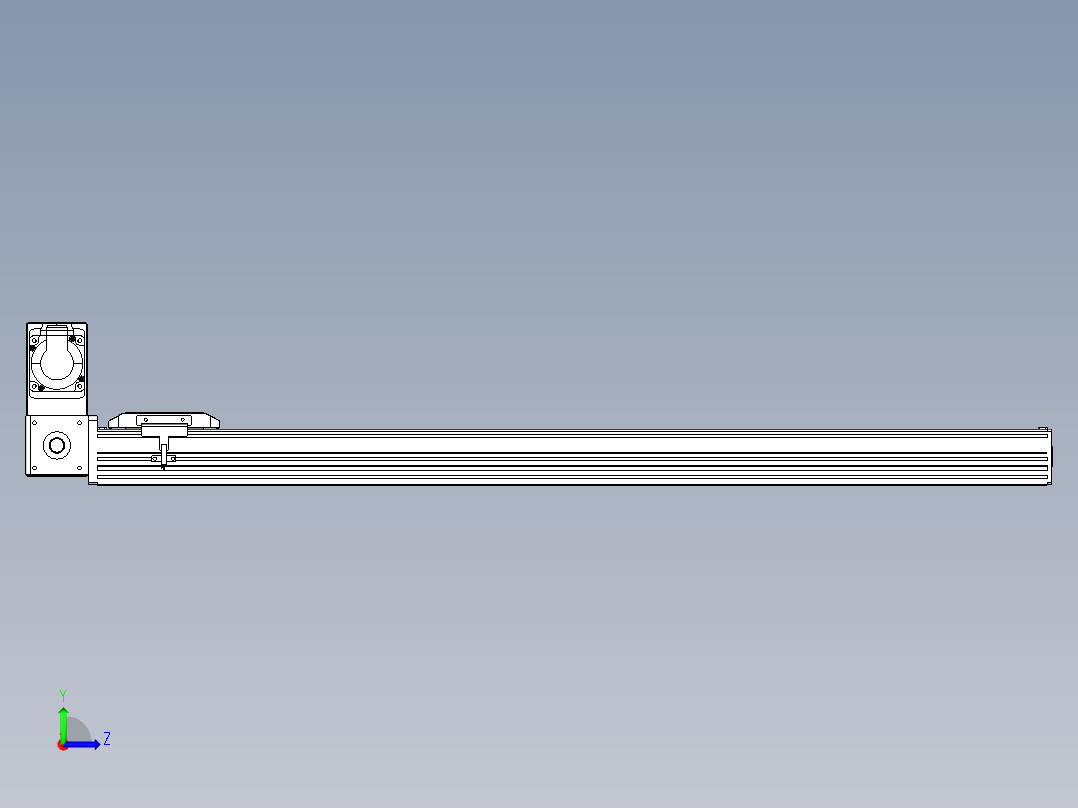 同步带全封闭直线模组TPA-HCB-85D-90-L850-LU-Y-P20-N3左视图