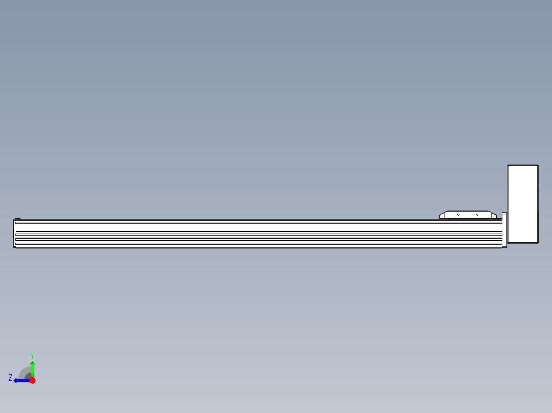 同步带全封闭直线模组TPA-HCB-85D-90-L850-LU-Y-P20-N3右视图