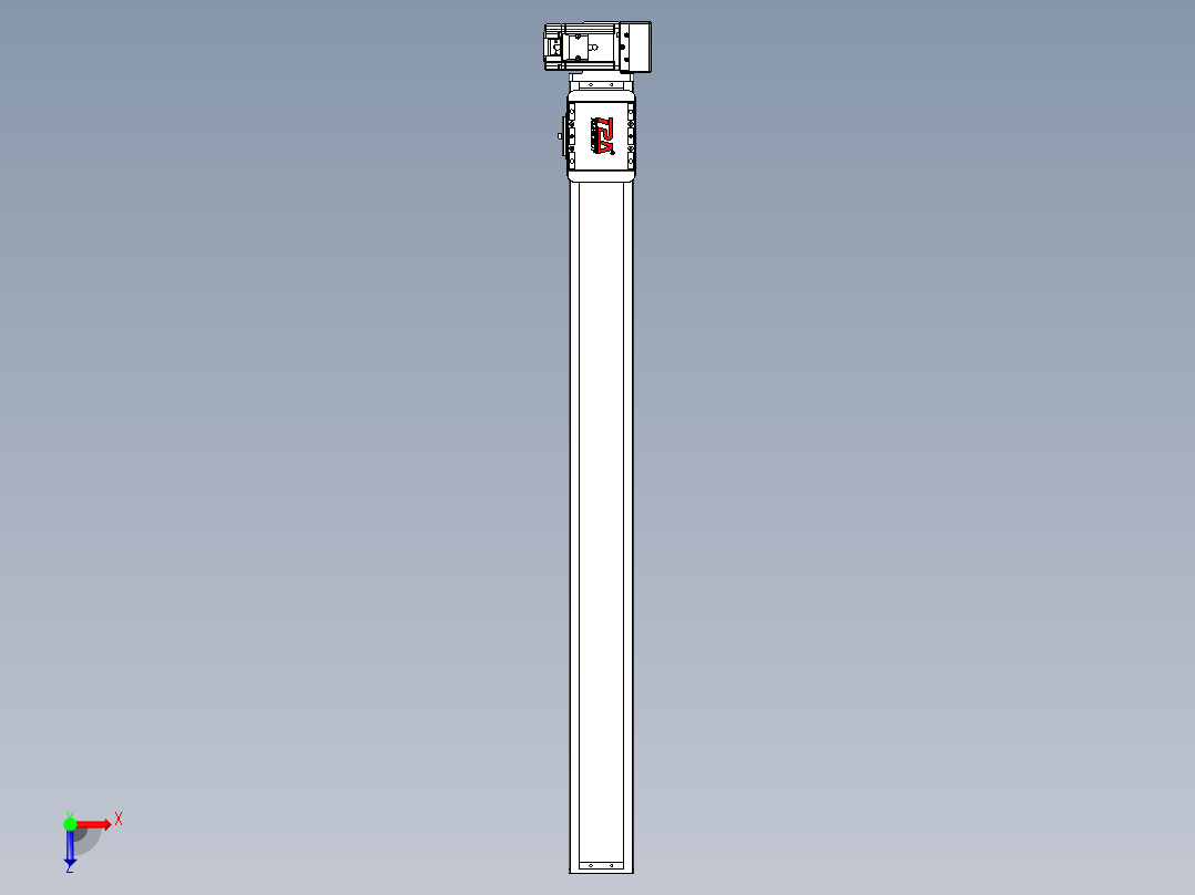 同步带全封闭直线模组TPA-HCB-85D-90-L850-LU-Y-P20-N3俯视图