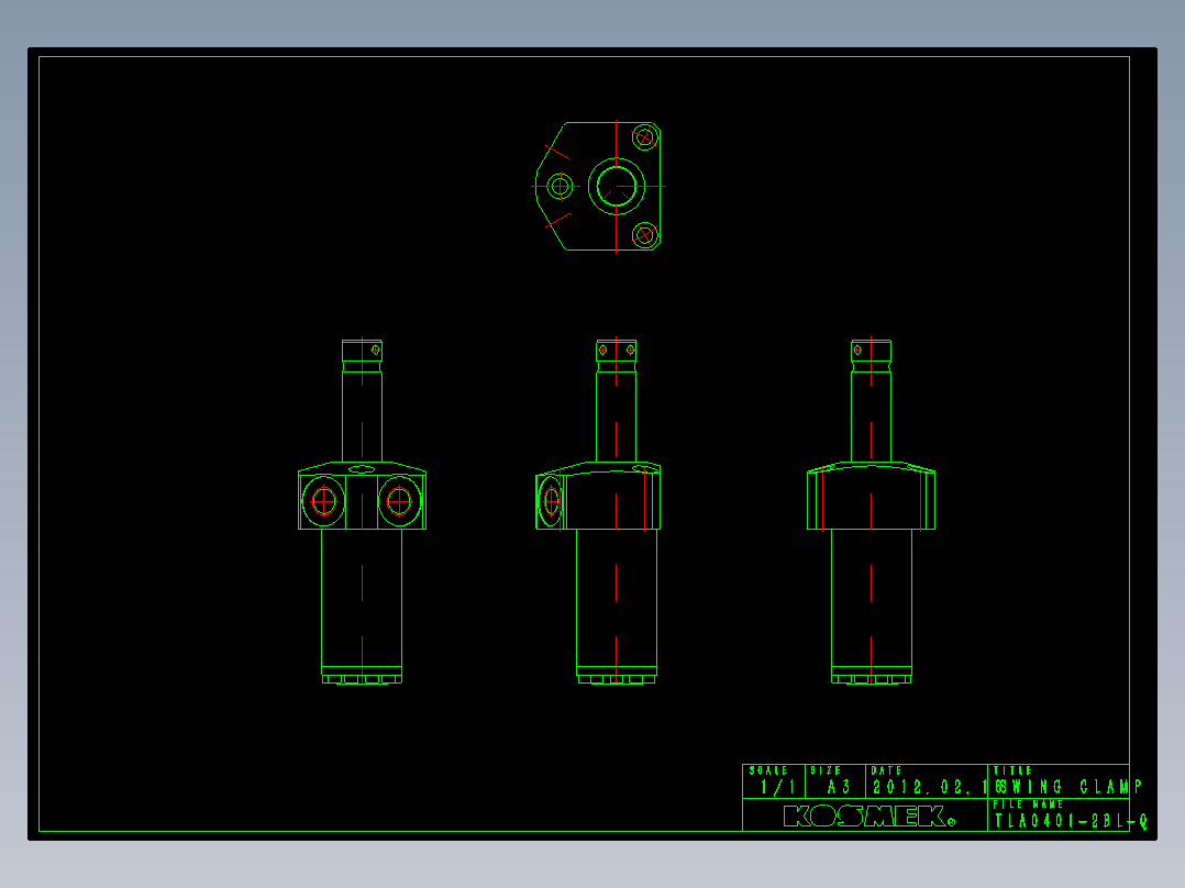 KOSMEKTLA0401-2BL-Q多系列多零件图纸模型