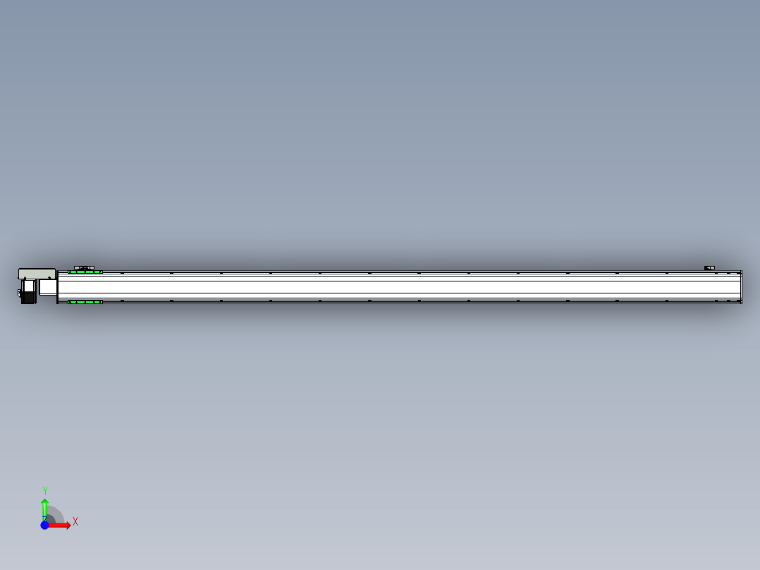 同步带滑台-半封闭B13H-L45-S2500-R-P40-D3前视图