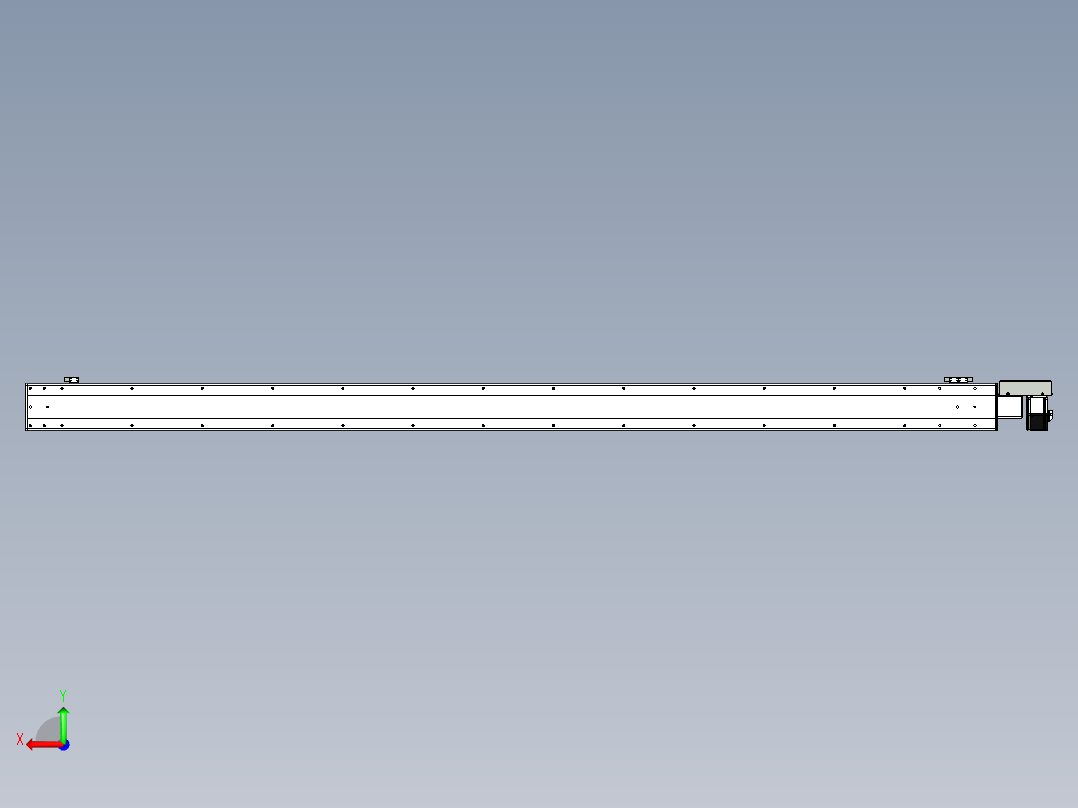 同步带滑台-半封闭B13H-L45-S2500-R-P40-D3后视图