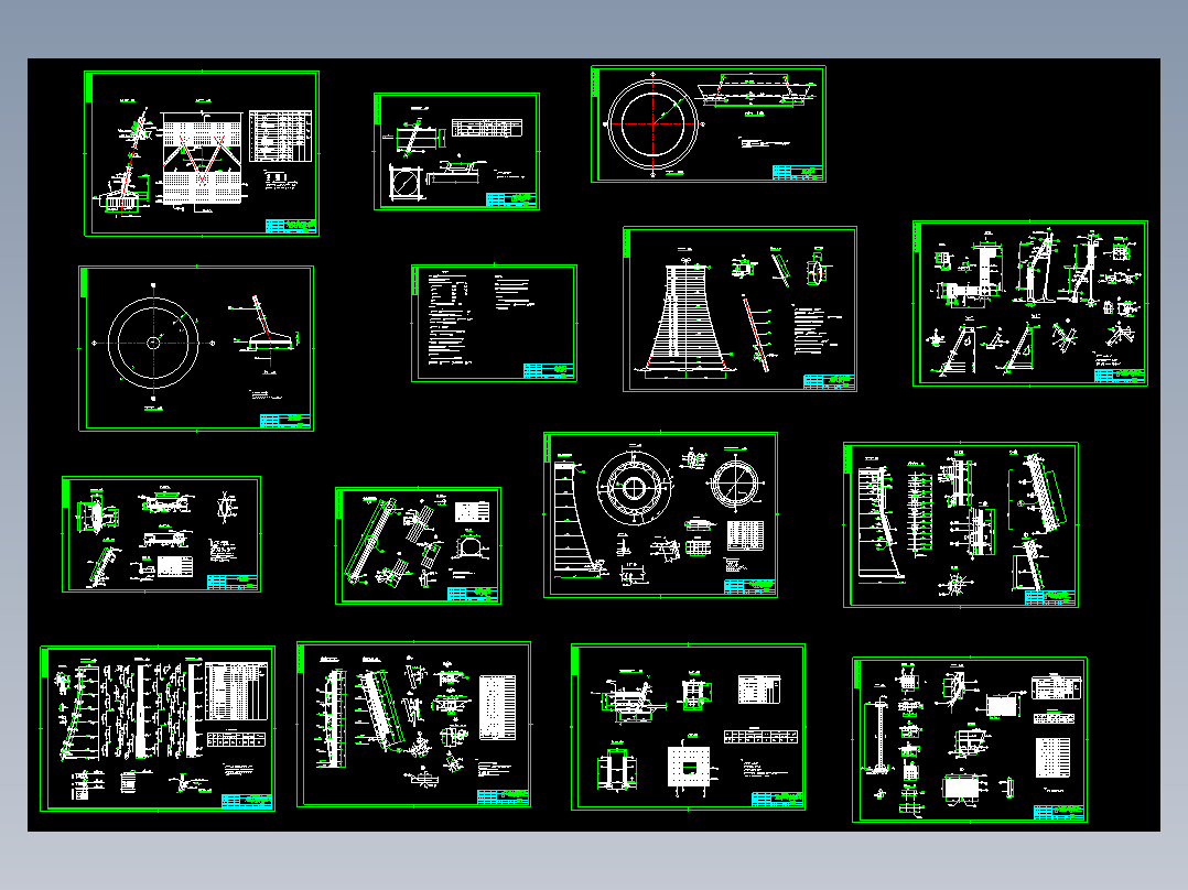 双曲线冷却塔图纸(混凝土结构）168494==10