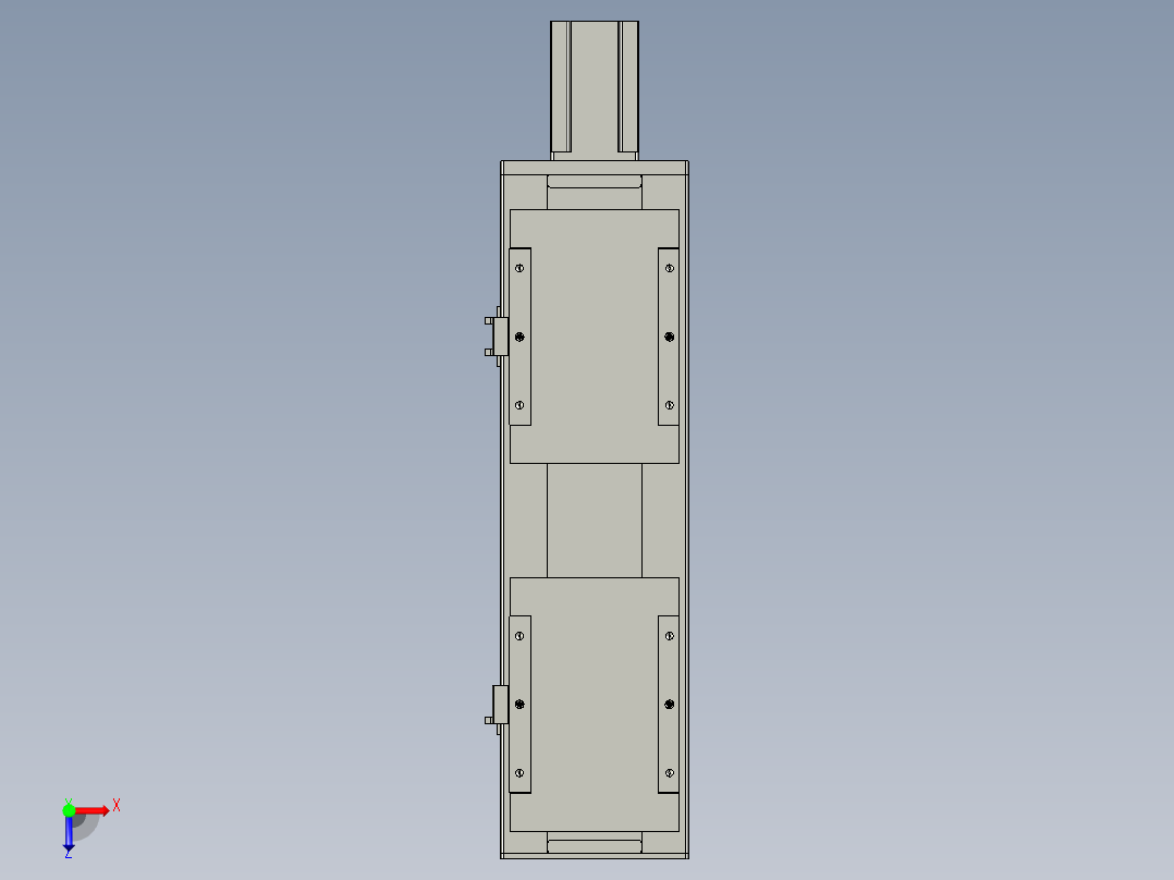 直线模组LHC17-S300-M设计图纸俯视图
