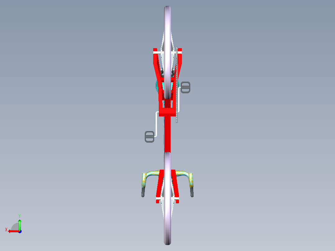 99---男生自行车模型sw2019三维图纸模型设计图纸后视图