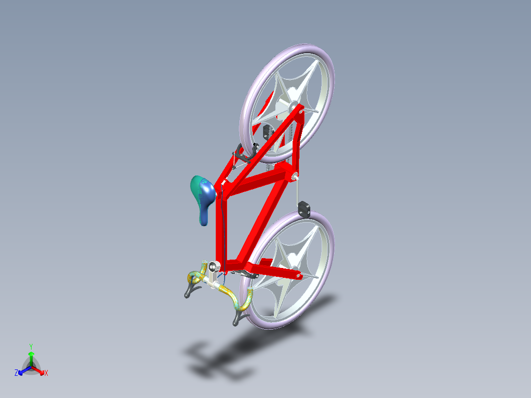 99---男生自行车模型sw2019三维图纸模型设计图纸正等轴测图