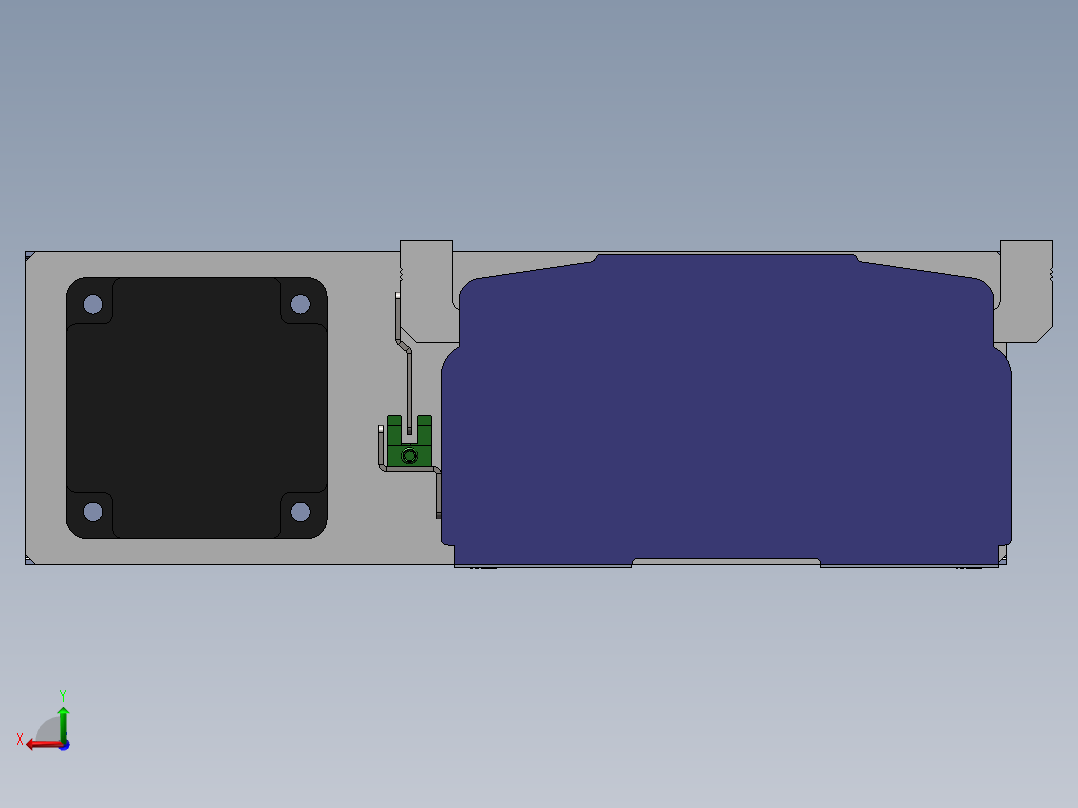 电动滑台模组SDM175左折模型后视图