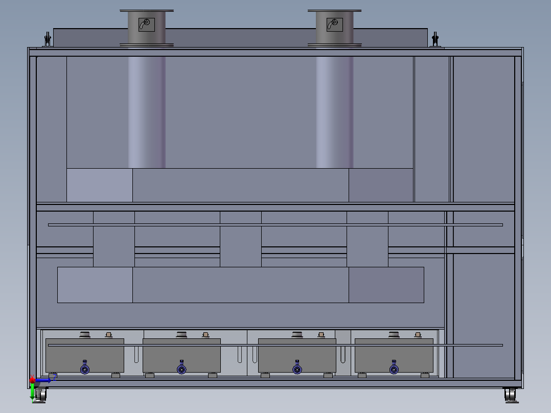 厚胶湿法去胶机后视图