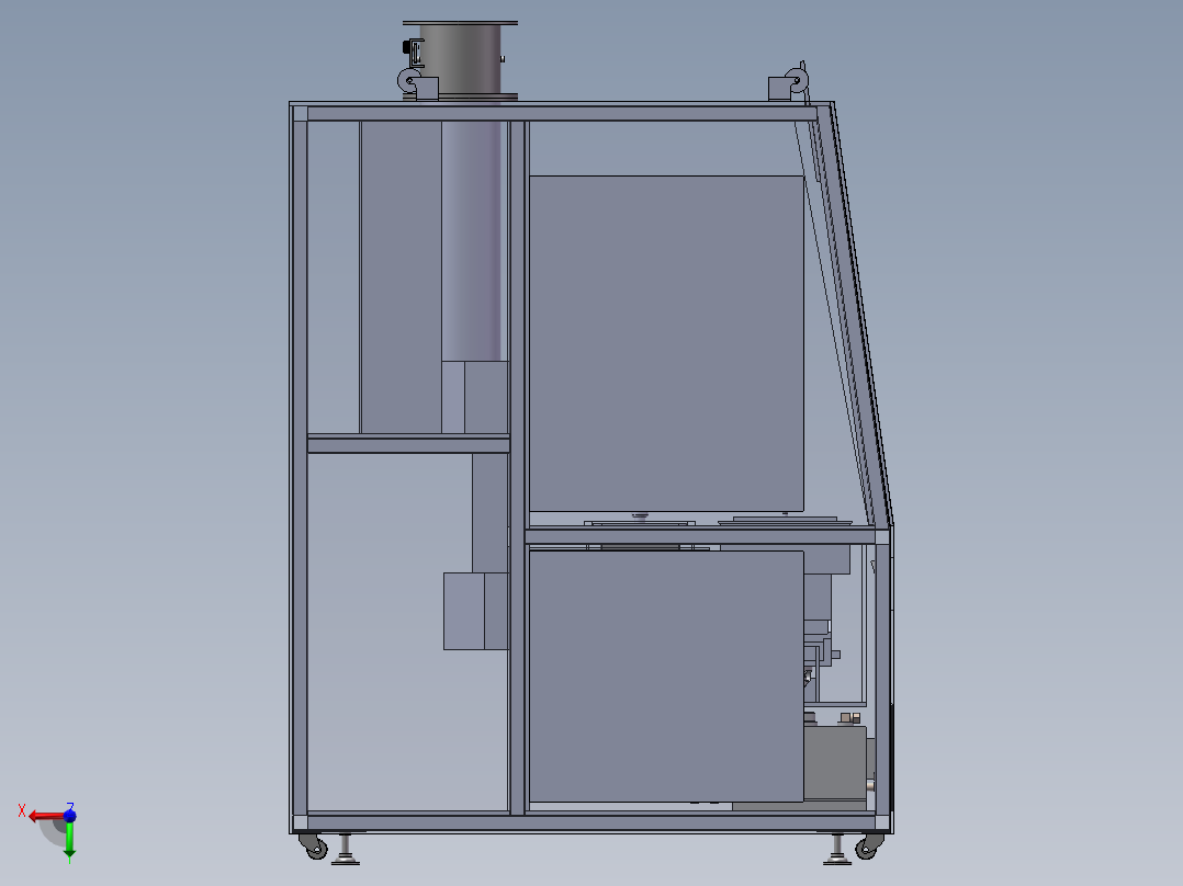 厚胶湿法去胶机左视图