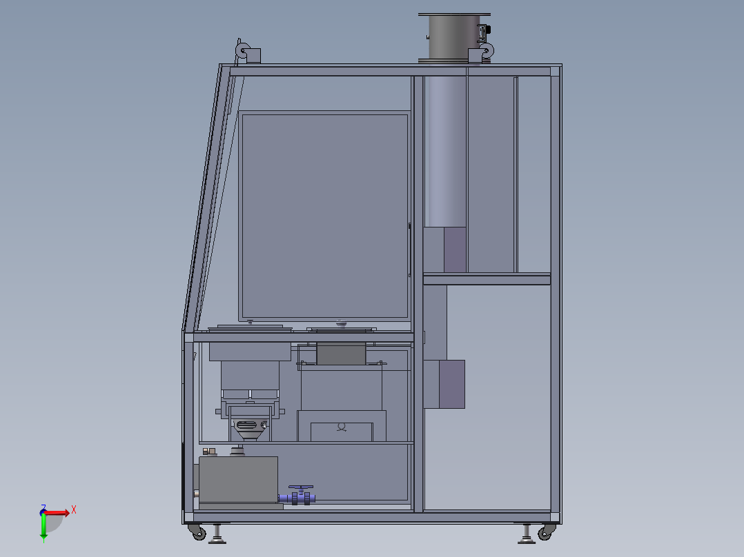厚胶湿法去胶机右视图