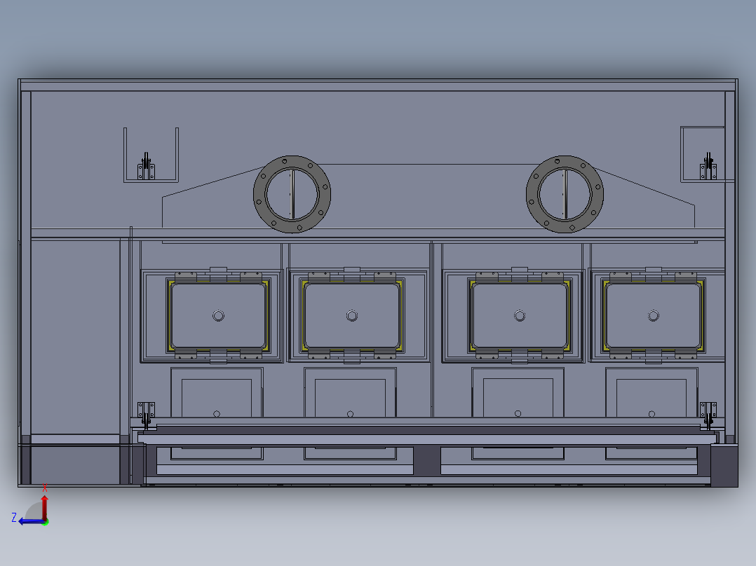 厚胶湿法去胶机俯视图