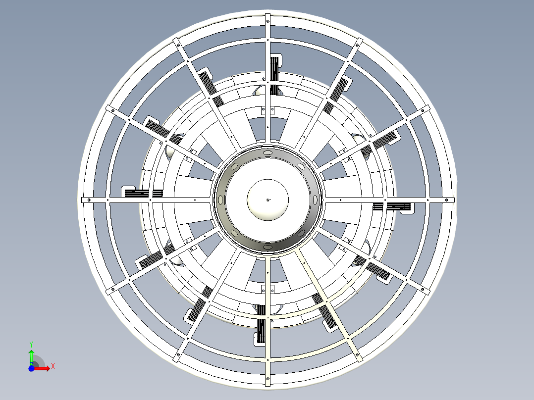 航空航天器前视图