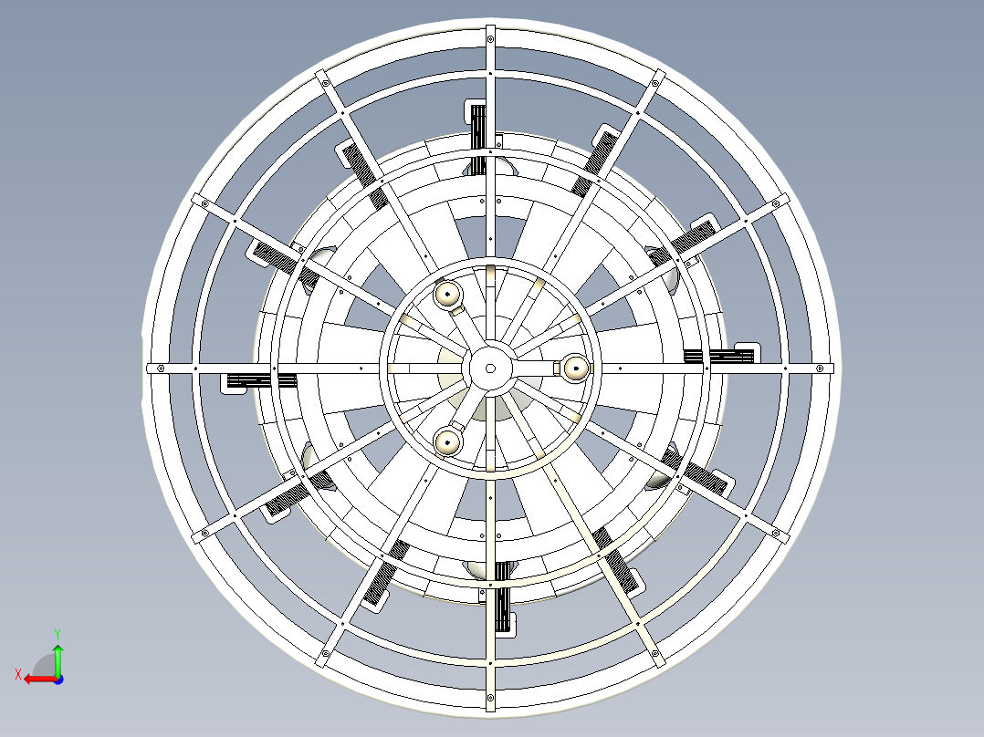 航空航天器后视图