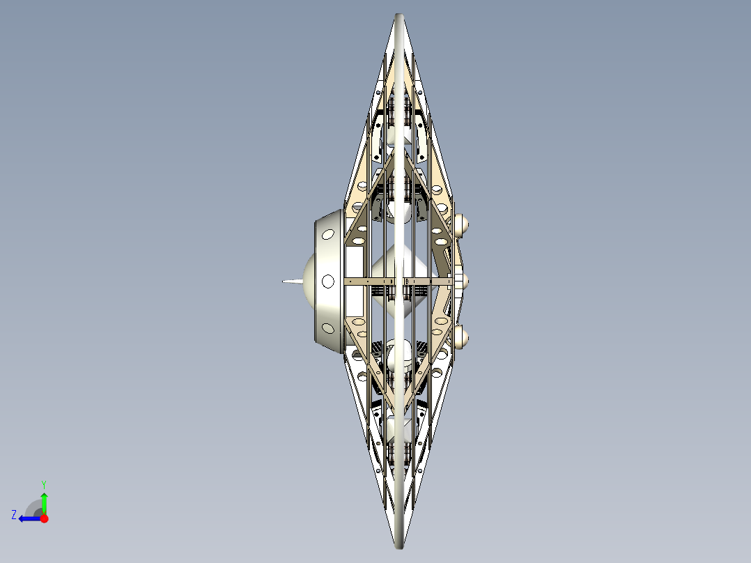 航空航天器右视图