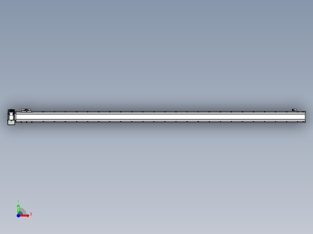 同步带滑台-半封闭B10H-L45-S2400-LU-P40-D3前视图