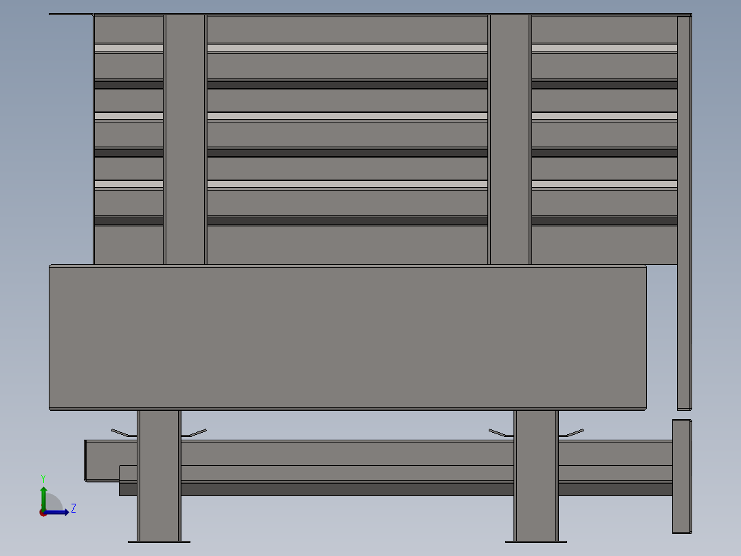 户外烧烤炉sw左视图