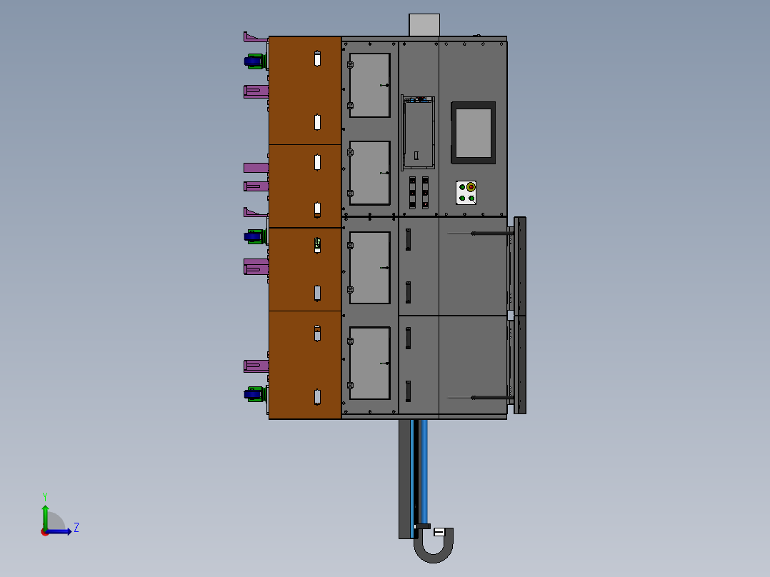 显示屏铝箔片平面度检测sw20可编辑左视图