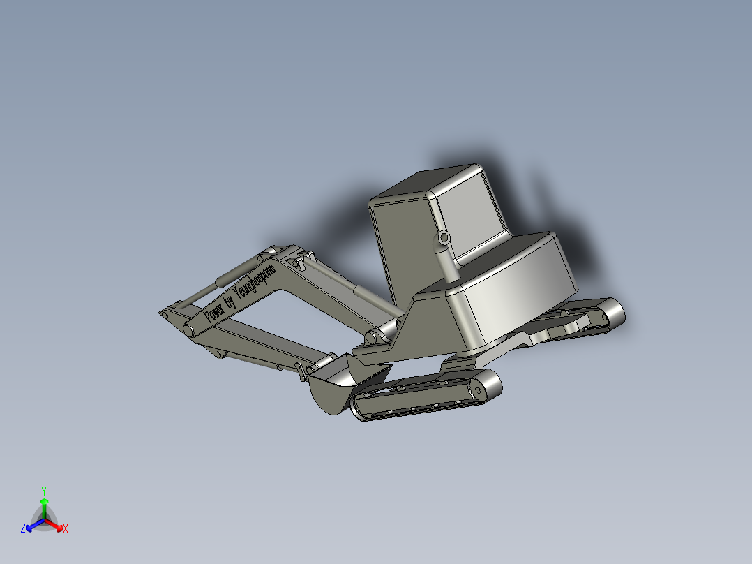 小型<span style='color: red'>履带</span>式<span style='color: red'>挖掘机</span>3D模型