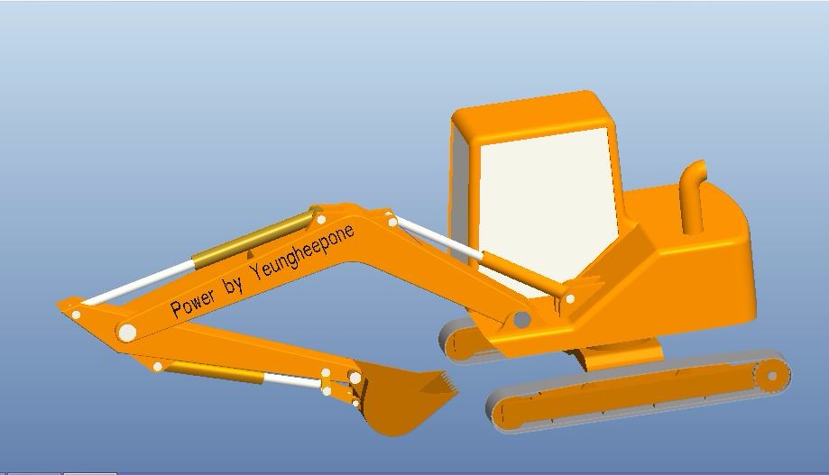 小型履带式挖掘机3D模型