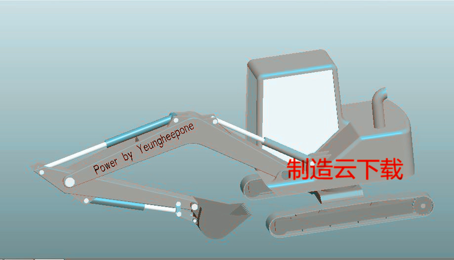 小型履带式挖掘机3D模型