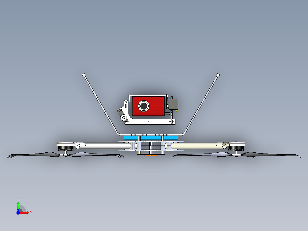 四轴飞行器3D模型前视图